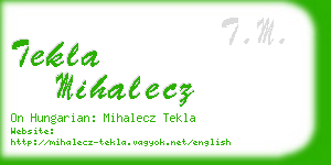 tekla mihalecz business card